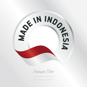 Made in Indonesia transparent logo icon silver background