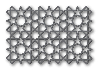 Oriental style cutout panel for laser cutting. Vector geometric ornament.