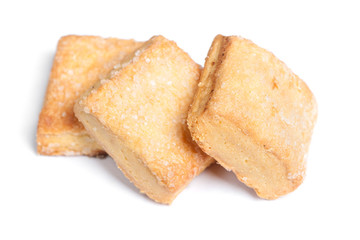 Square cookies isolated