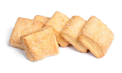 Square cookies isolated