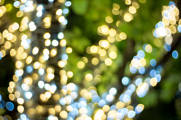 abstract defocused background of nightlights, bokeh of party lighting