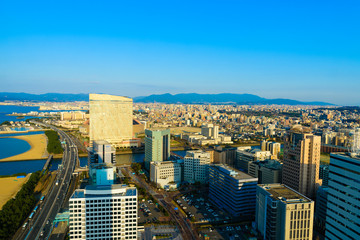 Obraz premium 福岡市の夕暮れ