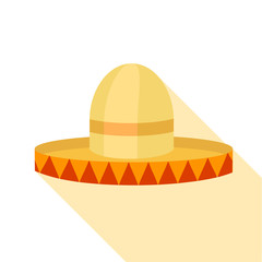 Sombrero icon, flat style
