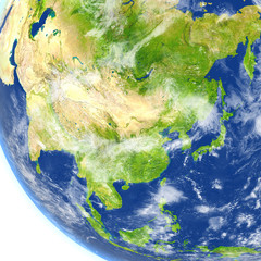 East Asia on planet Earth