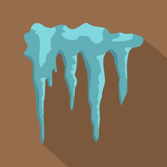 Icicles icon, flat style