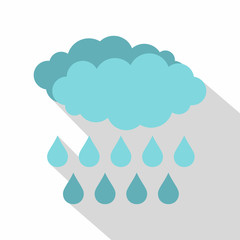 Rain icon, flat style