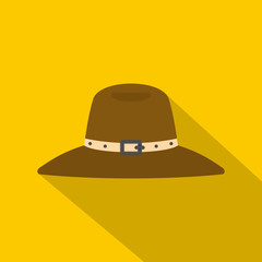Hat icon, flat style