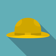 Summer hat icon, flat style