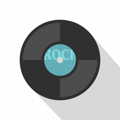 Vinyl icon, flat style