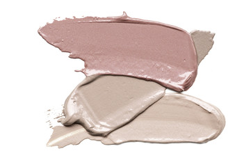 smear paint of cosmetic and beauty products