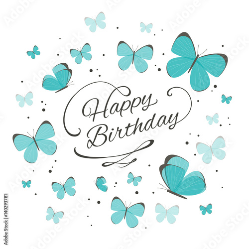 Download "Vector Illustration of a Birthday Greeting Card with ...