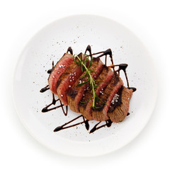 Fillet mignon with chocolate