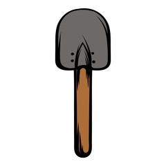 Shovel icon cartoon