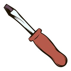 Screwdriver icon cartoon