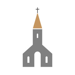 Church Icon Vector. Religion building symbol
