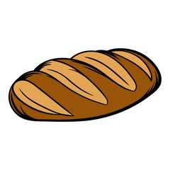 Fresh bread can icon cartoon