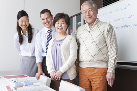 Teacher and Three Mature Students