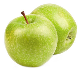green apples isolated on white