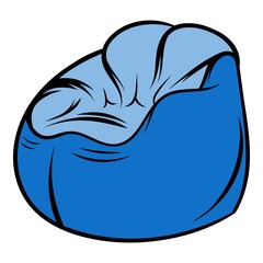 Flexible chair icon cartoon