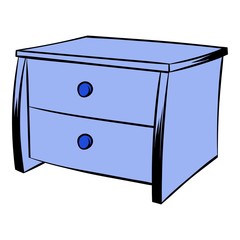 Blue chest icon cartoon