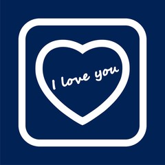 I love you, heart icon