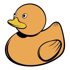 Baby rubber duck icon cartoon