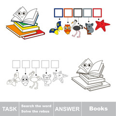 Search the hidden word, the simple educational kid game.