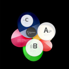 Glass circle abstract background