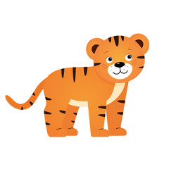 Tiger, illustration for children.