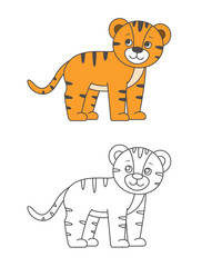 Tiger for coloring book