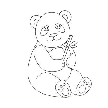 Panda for coloring book