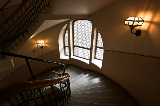 Beautiful window in the staircase hall