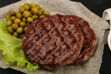 Grilled burger cutlet