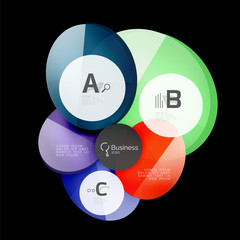 Abstract circles on black