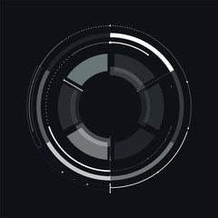 Hud futuristic template. light digital of technology design. vector stock.