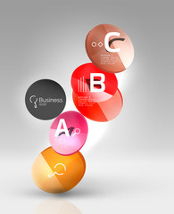 Circle geometric abstract background