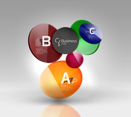 Colorful glossy circle infographics