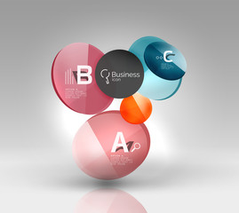 Glass circle infographics