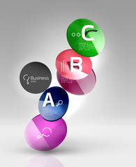 Circle modern business infographics design template