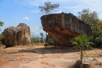 Big stone with blue sky