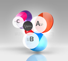 Circle modern business infographics design template