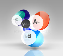 Circle modern business infographics design template