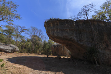 Big stone with blue sky