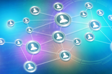 Concept of business international network interface - Technology concept