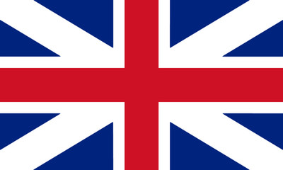 Great Britain Flag King's Colours. Civil and State Ensign 3D illustration