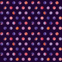 concept modern polka dot seamless pattern, surface design for background, fabric, wallpaper. geometry dots repeatable motif vector illustration on black background