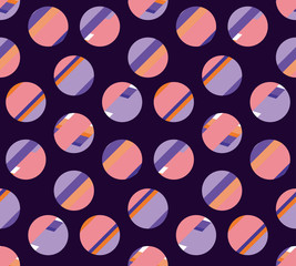 concept modern polka dot seamless pattern, surface design for background, fabric, wallpaper. geometry dots repeatable motif vector illustration on black background