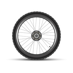 Naklejka premium Rear wheel of bik