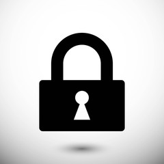 lock icon stock vector illustration flat design