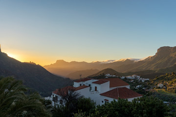 Sunset in Tejeda, Gran Canaria, Canary Islands, Spain